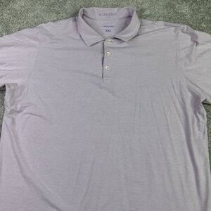 B Draddy Shirt Men’s XXL Pink Striped Performance Golf Polo Preppy Casual